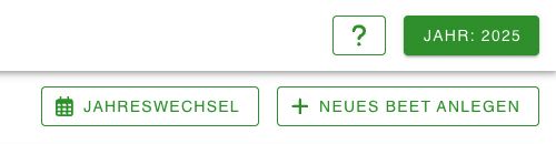 Aktionen "Jahreswechsel" und "Neues Beet anlegen"